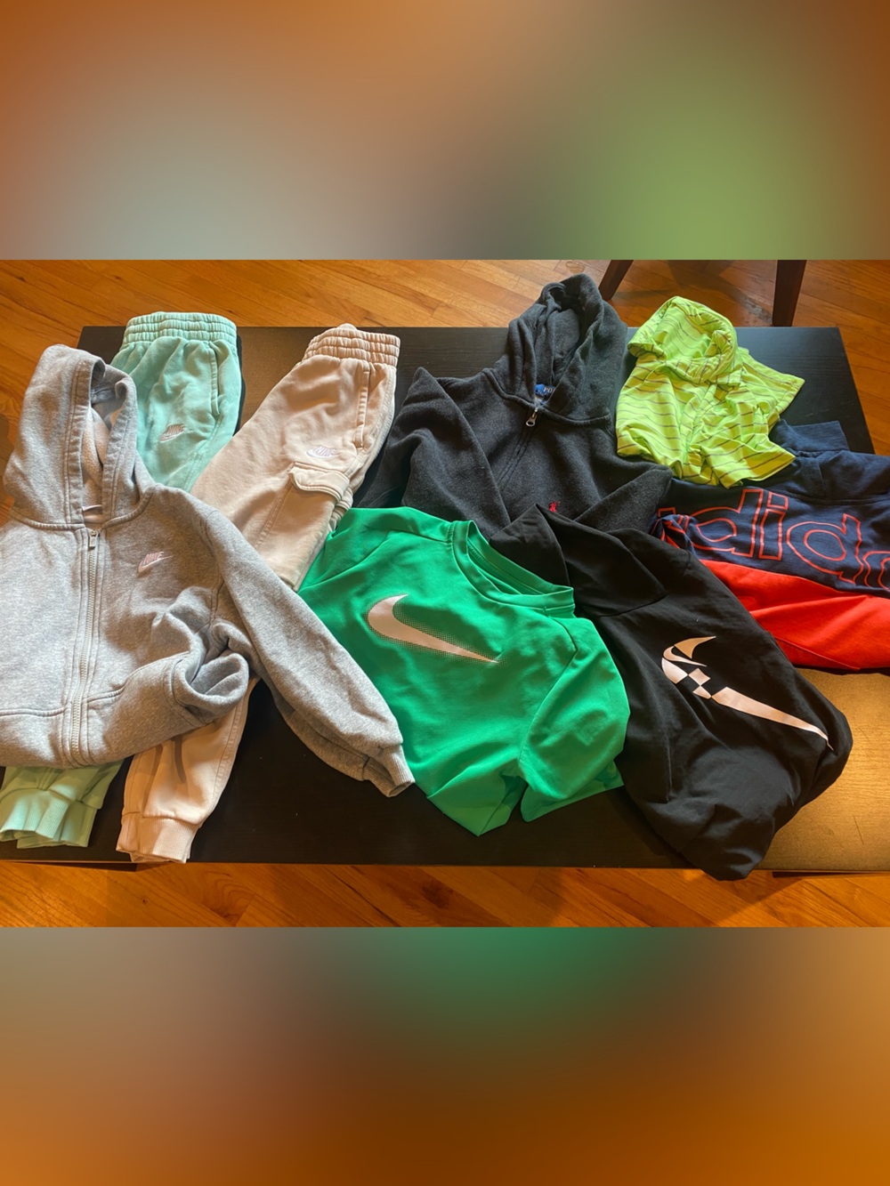 Lot of 8 size medium 10/12 boy’s athletic clothing nike polo adidas UA